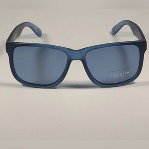 NWOT-Cole Haan-55mm Polarized Matte Square Sunglasses- matte blue